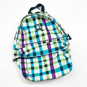 Tribeca multicolored plaid print backpack